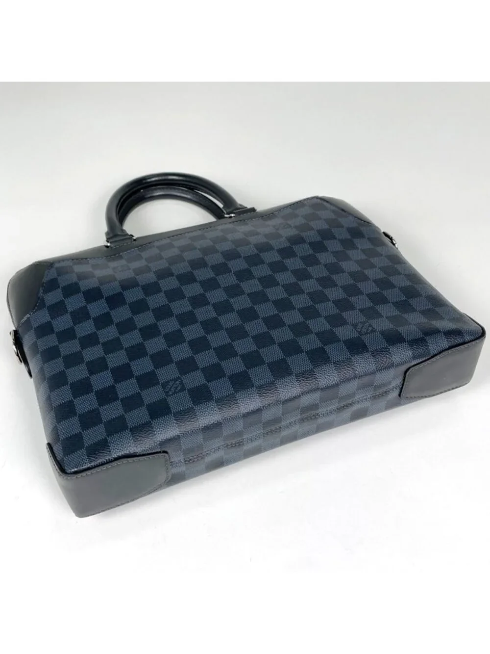 Louis Vuitton Oliva Briefcase Business Damier Ecobalt Black Navy